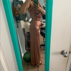 Amelia Formal High Slit Satin Dress